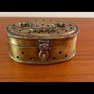 Vintage Brass Cricket Box